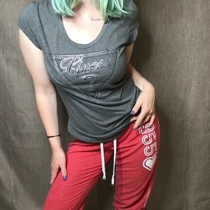 Rhinestone grey Guess T-shirt